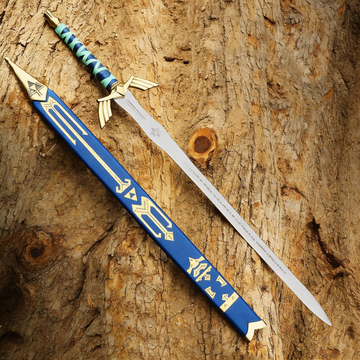 Golden Zelda Master Sword – Fantasy Display Replica with Scabbard