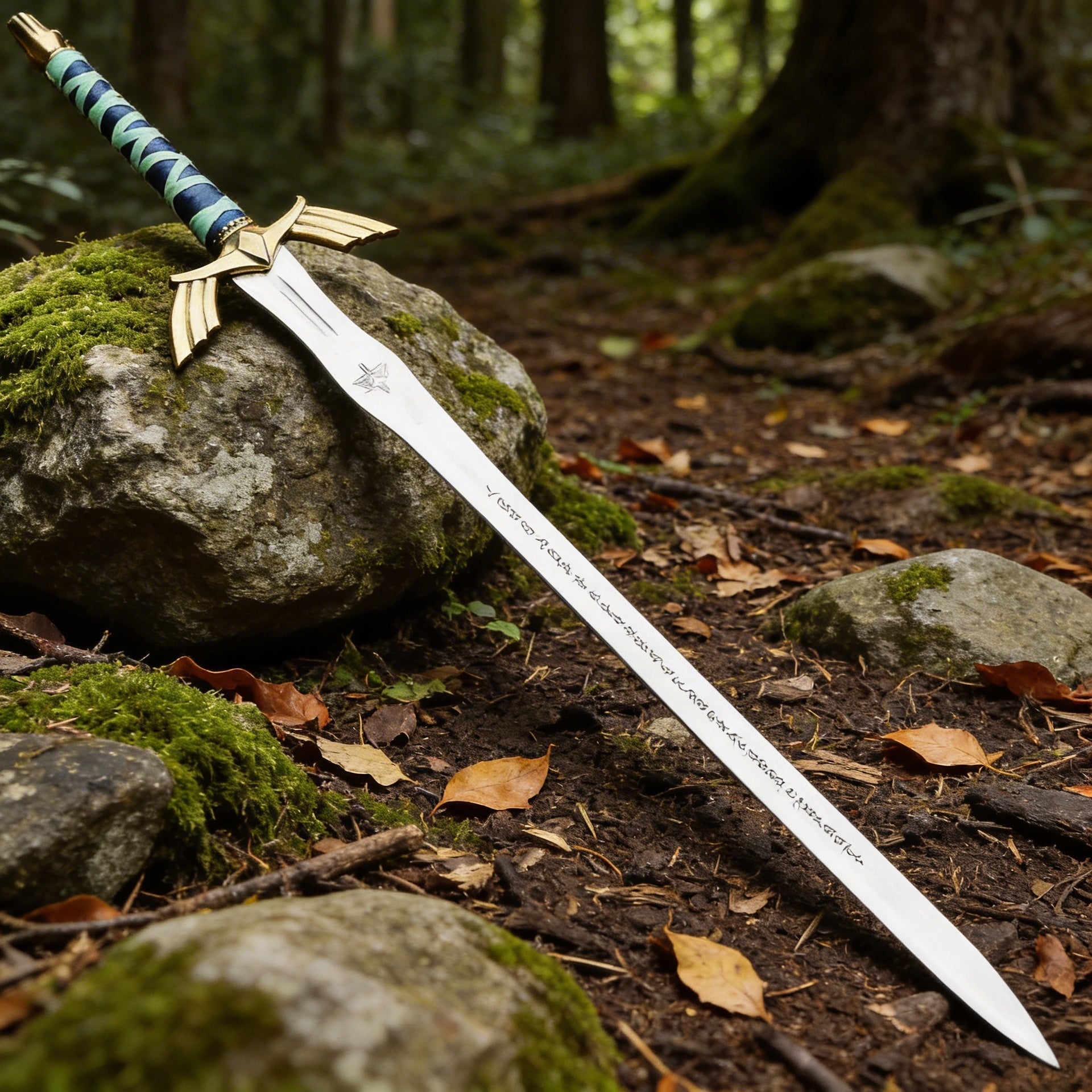 Golden Zelda Master Sword – Fantasy Display Replica with Scabbard
