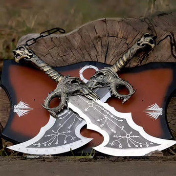 Twin Flame Blades – Fantasy Warrior Display Replica (Decorative Set)